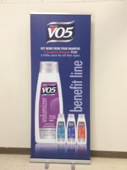 Custom Retractable Banner for shampoo